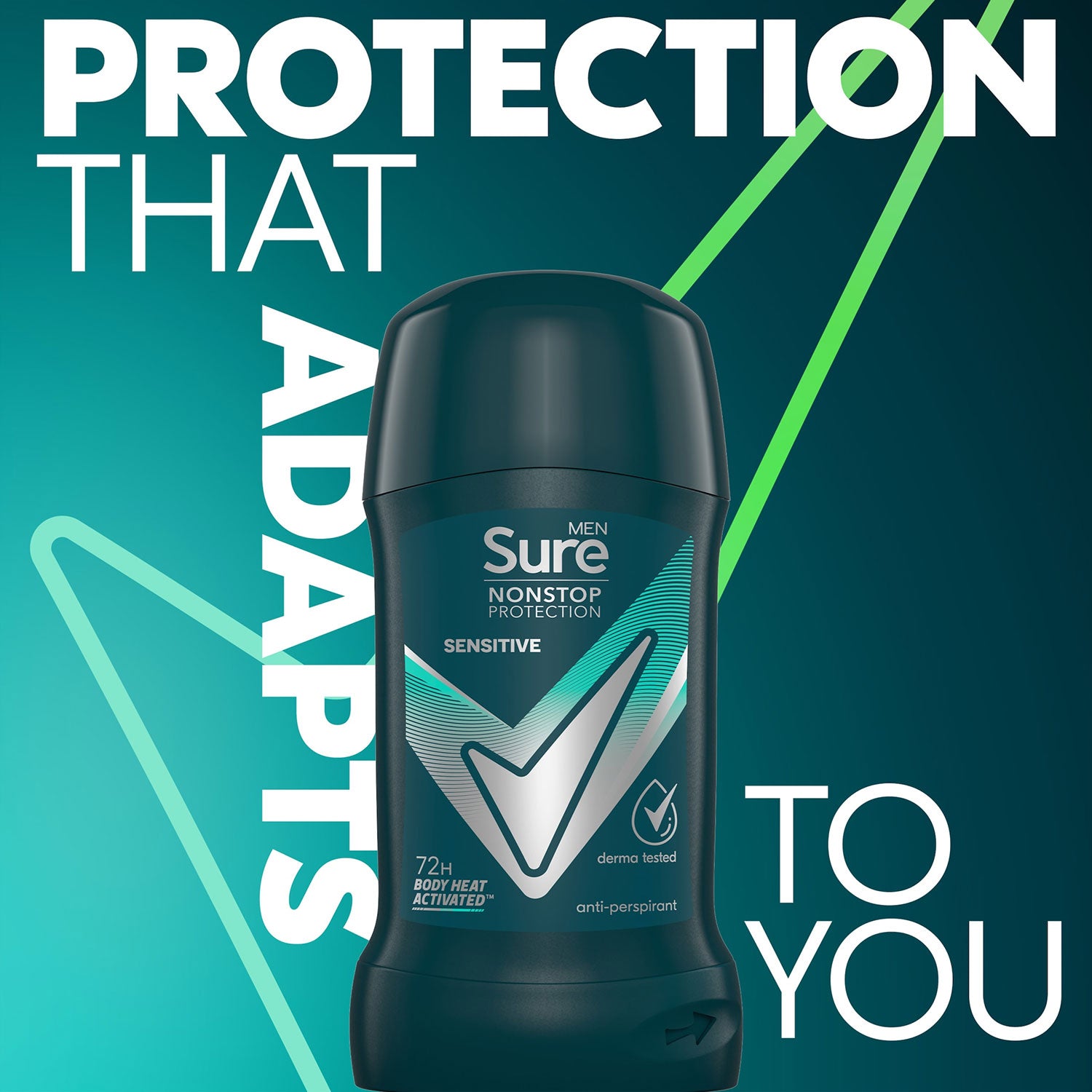Men Antiperspirant Deodorant Stick Sensitive 72h Nonstop Protection, 6pk, 50ml | 6