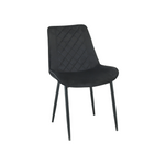 Amelia Velvet Comfort Dining Chairs | One Size | Black
