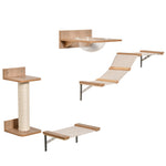 Cat Tree 4pcs Wall-mounted Shelf Set Climbing Frame Activity Center
