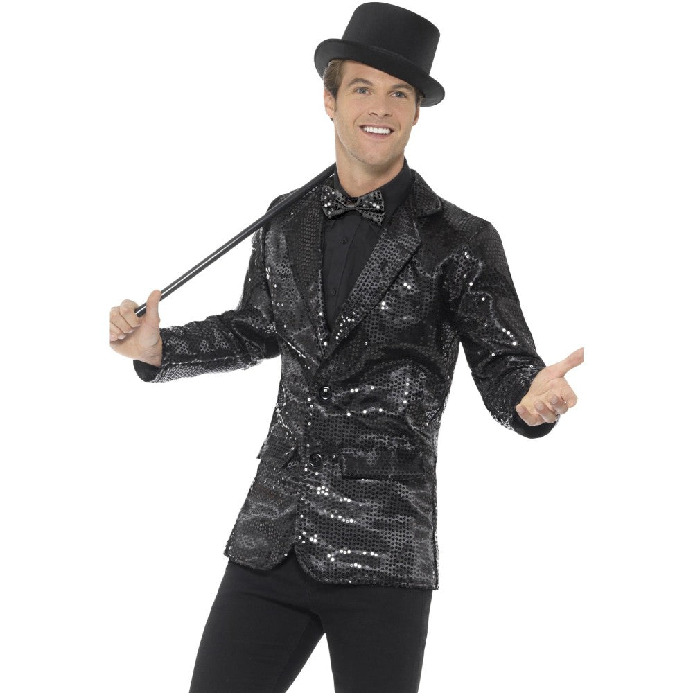 Sequin Jacket, Mens | Large | Black
