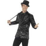 Sequin Jacket, Mens | XL | Black