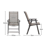 Metallic-frame And Fabric Foldable Chairs Set Of 4