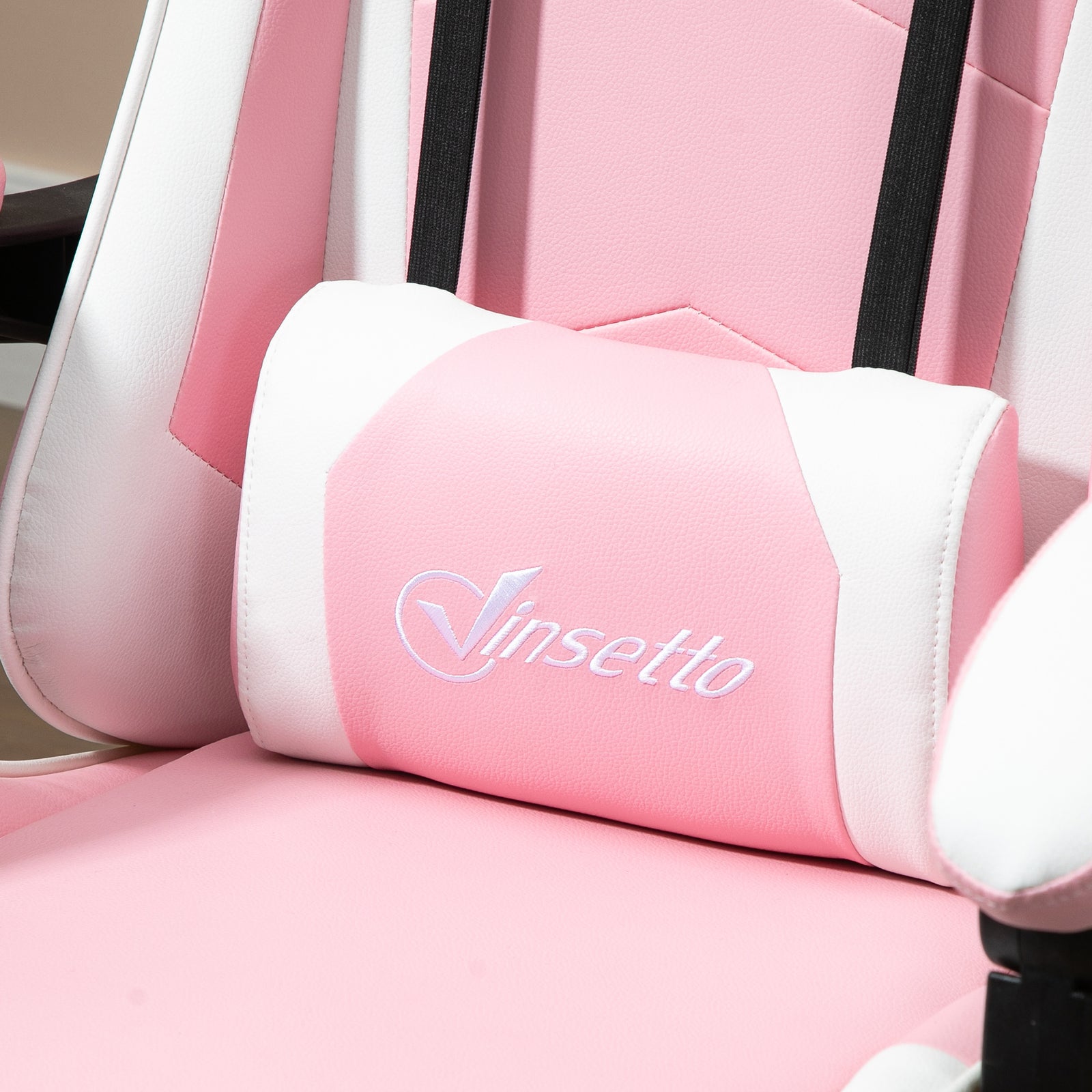 Pink Gaming Chair W/ Lumbar Support