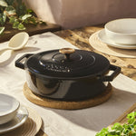 Cooks Professional Set Of 3 Cast Iron Casserole Dishes - 20, 26 & 28cm