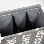 Large 3 Bin Laundry Hamper Laundry Baskets Laundry Sorter With Wheels