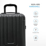 55x35x20cm Cabin Carry Bag Hard Shell Suitcase 100+ Airline Approved | Cabin | Black