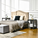 Side Table Set Of 2, Open Storage, Thickened