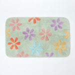 Floral Multi Colour Cotton Bath Mat | Bath Mat | Multi Colour