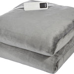Super Cosy Washable Heated Throw With Timer - Grey