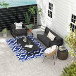 Reversible Rug W/ Carry Bag 182x274cm Blue