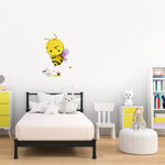 Bee Led Childrens Clock Lamp Charming Fun Night Light Ultra Low Consumption 0.6w Colourful Wall Decals Create A 3d Effect
