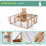 Rabbit Hutch, Guinea Pig House Outdoor Cage W/openable Top | Yellow