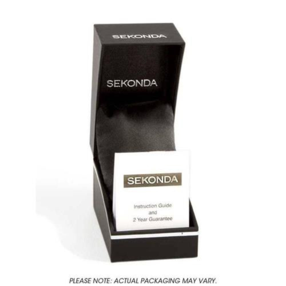 Sekonda Silver Crystal Bracelet Strap Watch With White Dial