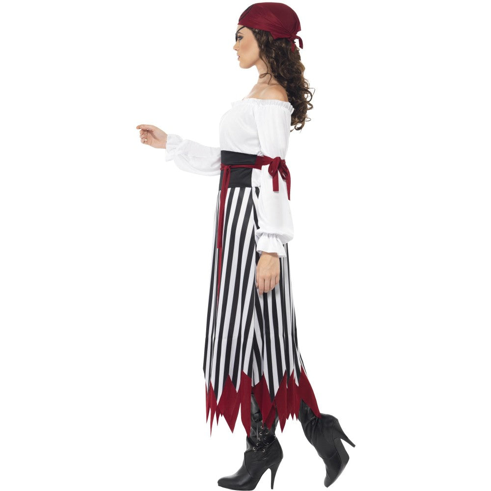 Pirate Lady Costume, Black & White | Small