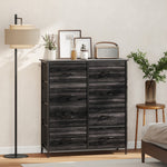Fabric Chest Of Drawers, 8 Drawer Dresser For Bedroom | Black