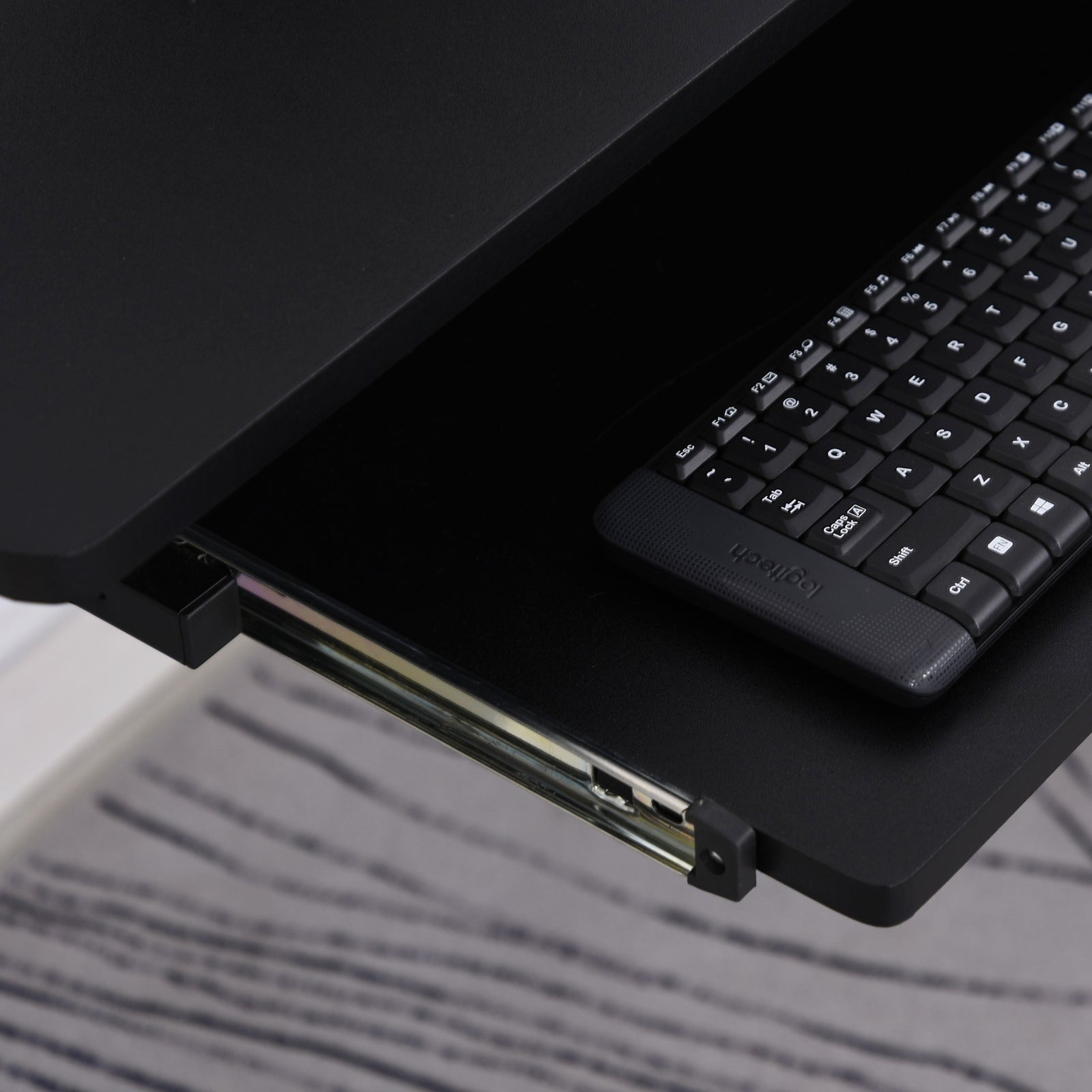 Space-saving Corner Desk, Steel Frame, Cpu Rack