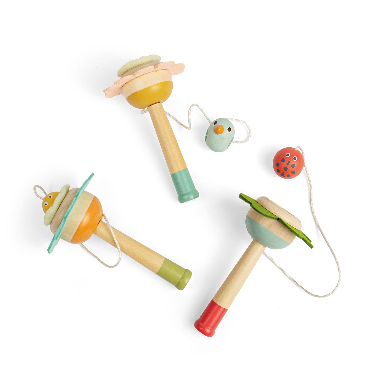 Wooden Flower Ball & Cup Game (Bee)