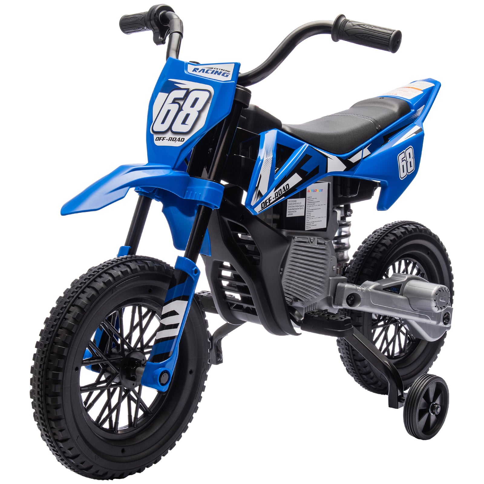 12v Kids Electric Motorbike W/ Twist Grip Throttle, Music | Blue