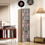 260 Cd Storage Unit 120 Dvd Storage Tower With 9 Compartments | Natural