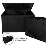 Rattan Cushion Storage Box 582l | Black