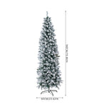 Flocked Christmas Tree With X-frame Stand | 6ft