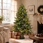 Artemis Home Silvenholt Pre-lit Pe/pvc Artificial Christmas Tree - Warm White & Multicolour Leds