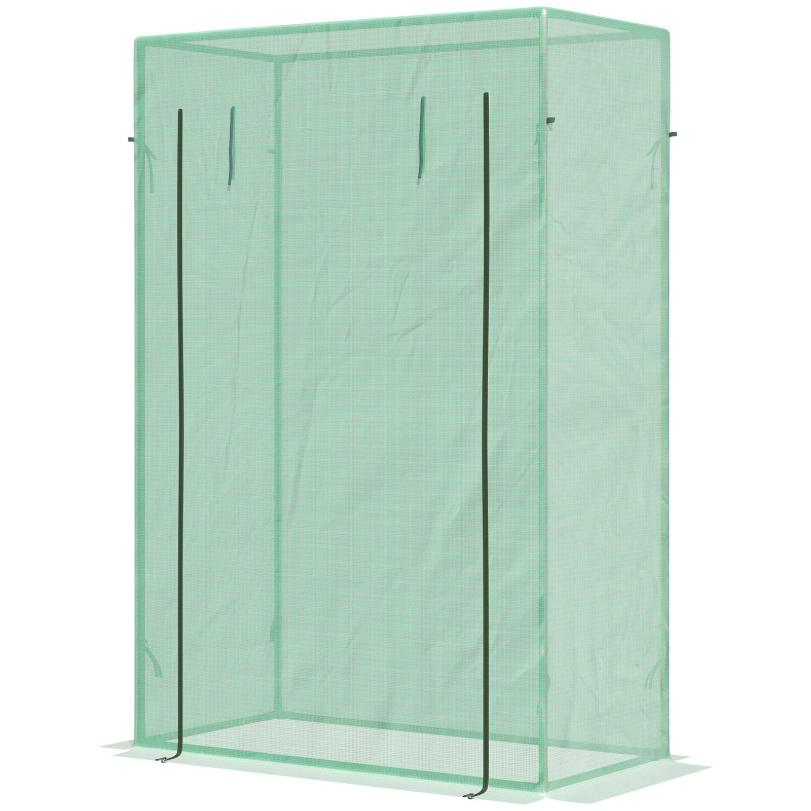 100x50x150cm Greenhouse Pe Cover W/ Roll-up Door - Green