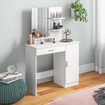 Vanity Table, Makeup Table With Mirror And Storage | One Size | White