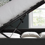 Aurora Velvet Ottoman Bed | Double | Grey