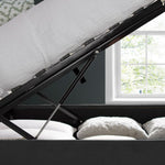 Aurora Velvet Ottoman Bed | King | Grey