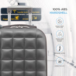 55x35x20cm Hard Case Bubble Carry On Suitcase - 100+ Airline Approved | Cabin | Charcoal