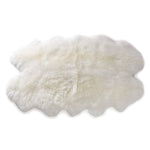 Irregular Shaped Super Soft Shaggy Area Rug | White