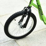 90-96cm Kids Kick Scooter W/ Adjustable Handlebar Inflatable Wheels | Green