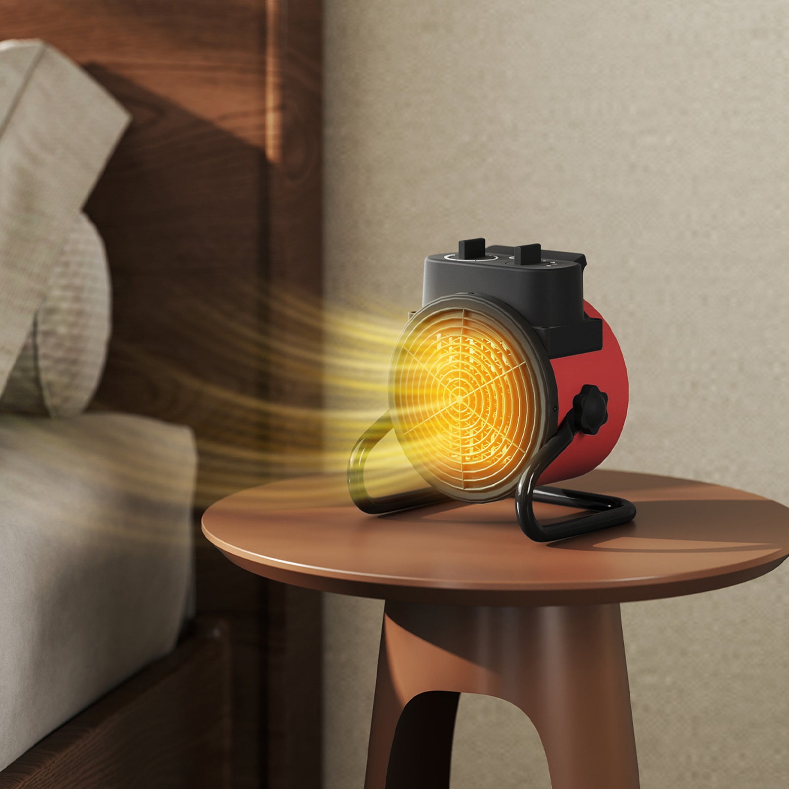 Portable Ceramic Electric Heater, 1500w Fan Space Heater | Red