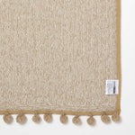 Tufted Cotton Bath Mat With Pom Pom Edges | 50 x 80cm | Natural