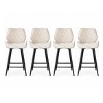 Cayden Comfort Bar Stools - Cream | Set of 4 | Cream