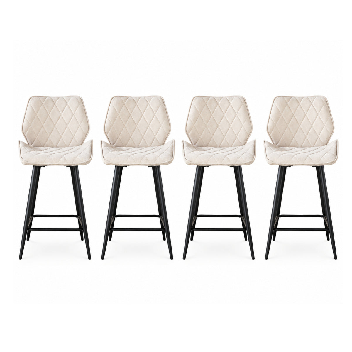 Cayden Comfort Bar Stools - Cream | Set of 4 | Cream