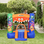 Bouncy Castle With Slide Basket Trampoline Monster Design 2.5x1.8x1.75m