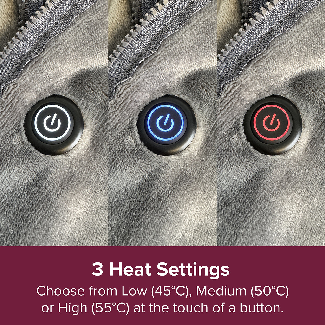 2-in-1 Heated Shawl & Blanket with Rechargeable Battery Pack | Charcoal