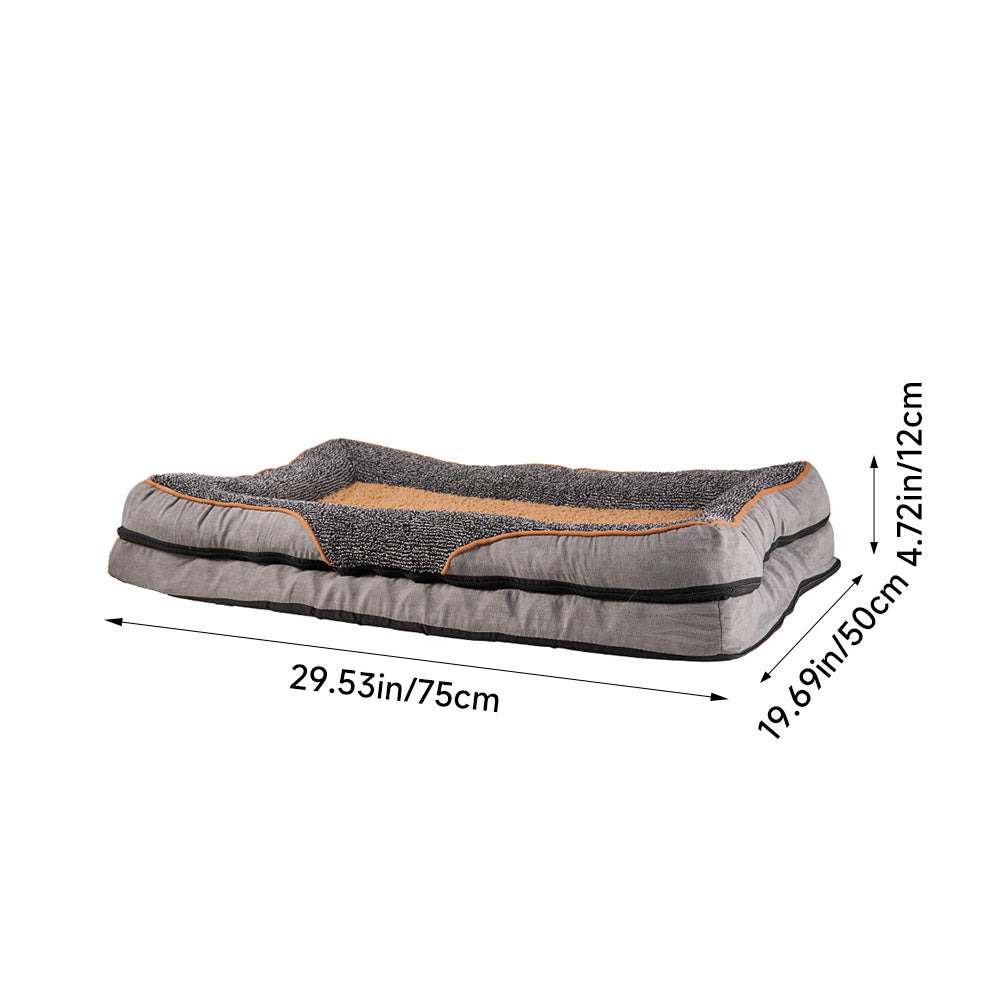 Durable Removable Washable Pet Bed With Anti-slip Bottom | Large | Brown