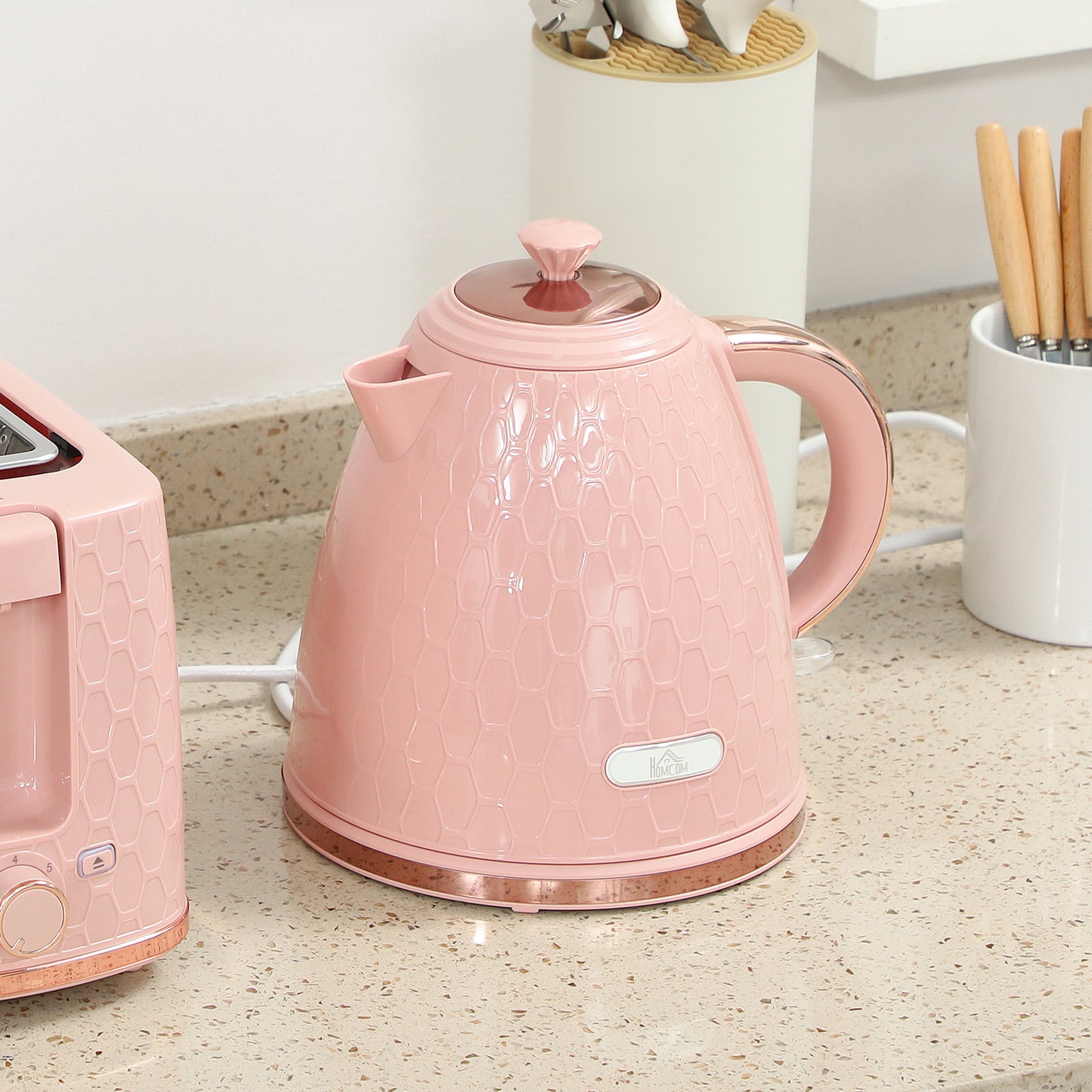 Kettle & 2 Slice Toaster | Pink