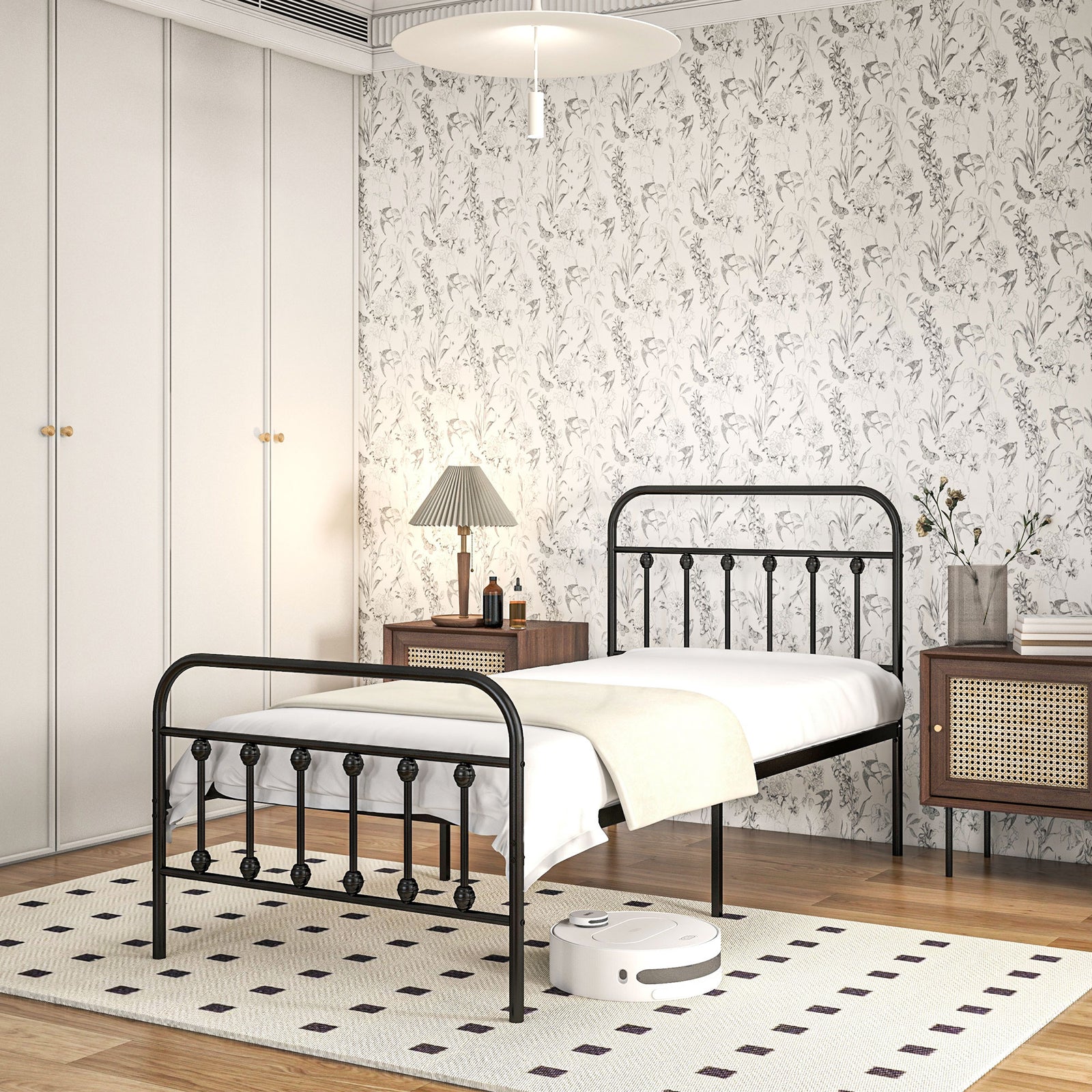 Single/double/king Metal Platform Bed Frame Underbed Storage | Single | Black