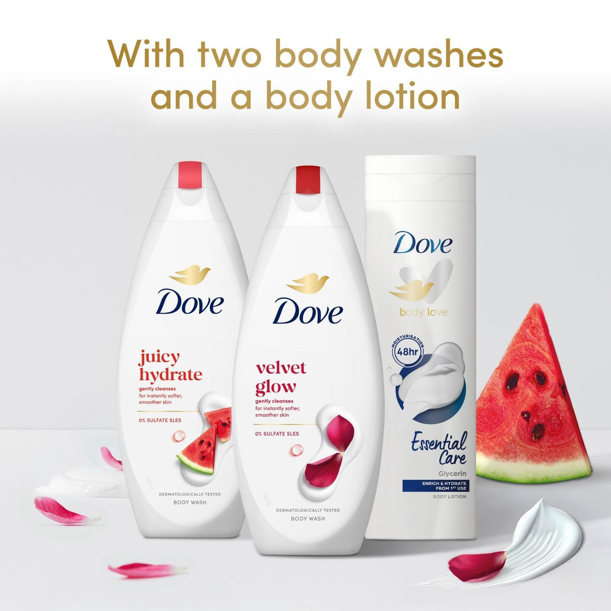 Uplift Beauty Bag Gift Set With Body Wash And Lotion, 3 Piece | Set of 4