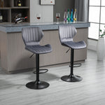 Bar Stool Set Of 2 Fabric Swivel Counter