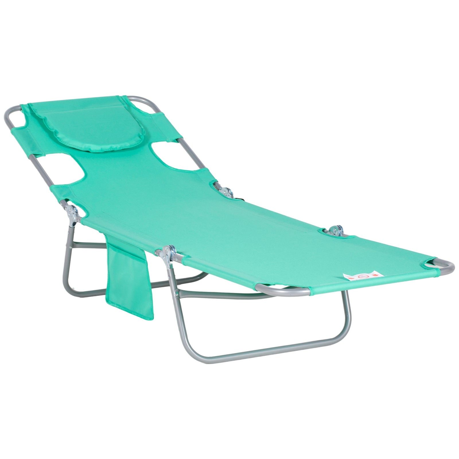 Chaise Lounge W/ Face Cavity & Arm Slots | Green
