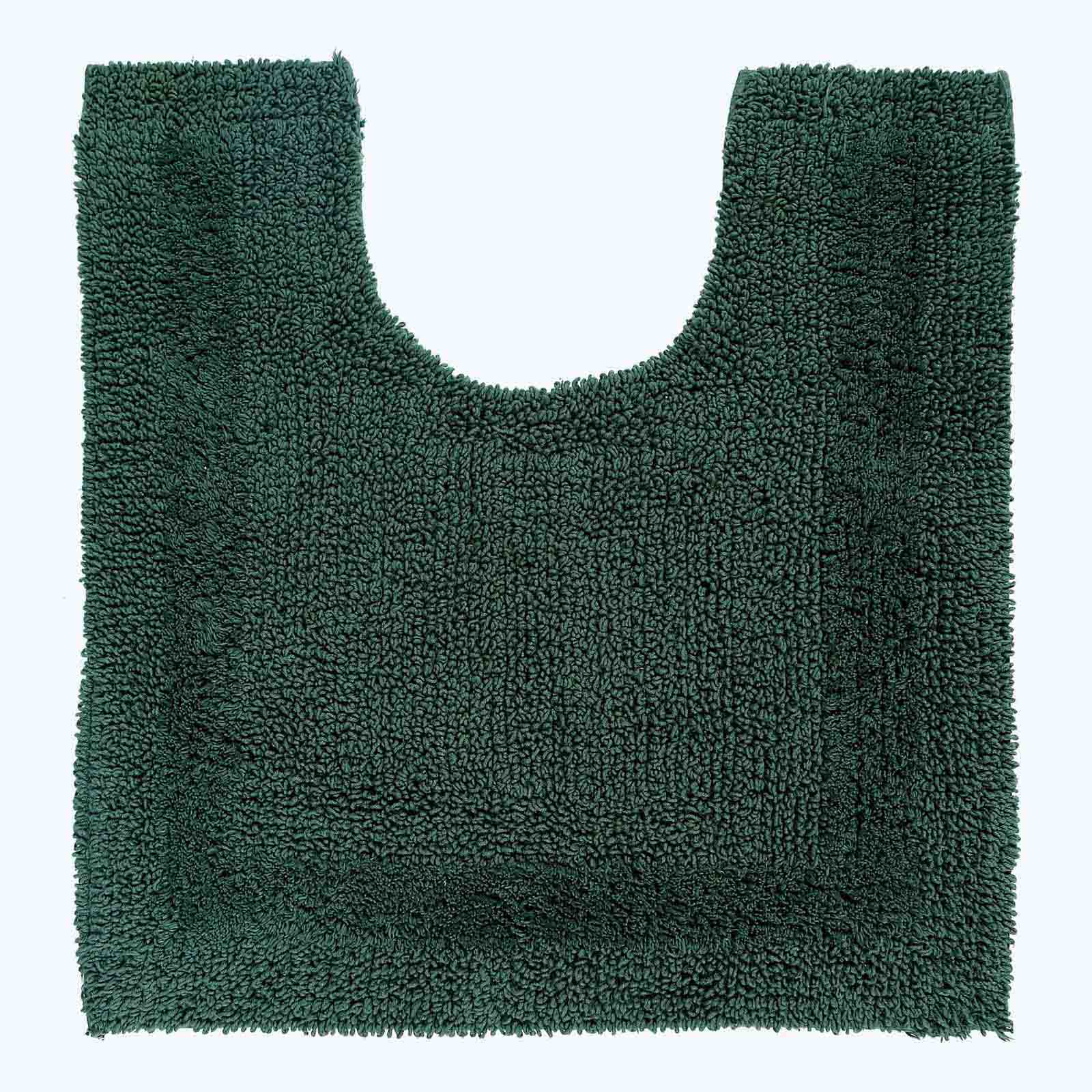 Luxury Reversible Cotton Bath Mat | Bath  Pedestal Set | Moss Green