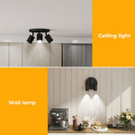 Emitto 3-way Spotlight Ceiling Light Adjustable Gu10 Modern Round Base