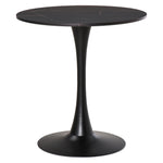 Modern Round Dining Table Leisure Coffee Bistro Table Metal | Black