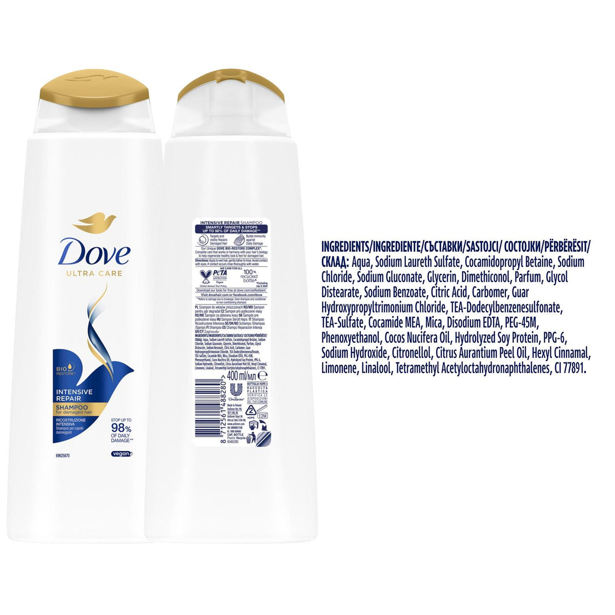 Ultra Care Shampoo - Intensive Repair, Bio Restore Technology | Set of 2