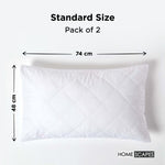 Cotton Rich Quilted Pillow Protectors | 48 x 74cm | White